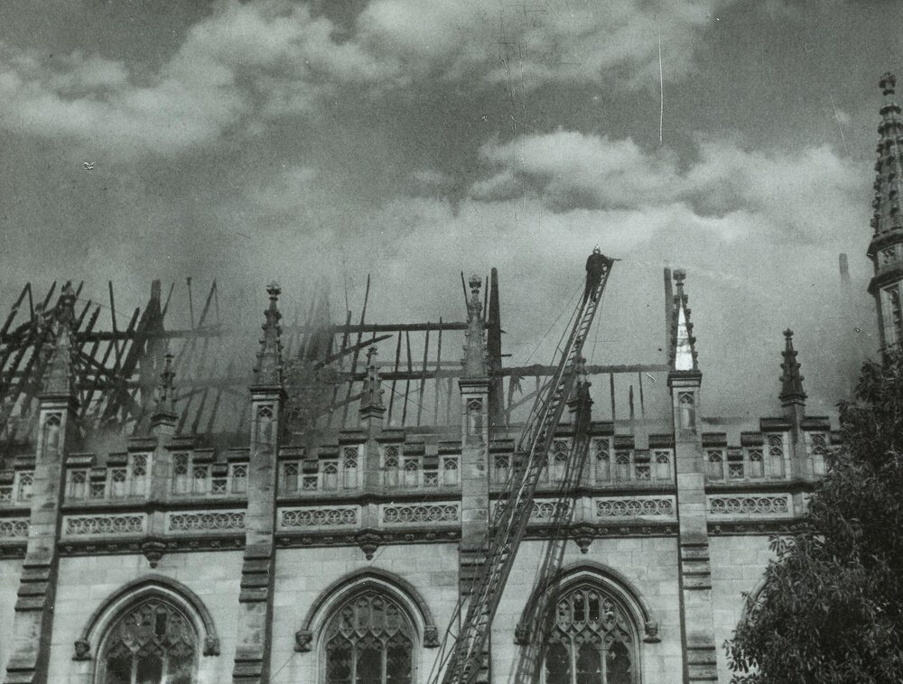 Old Wilson Hall Fire, University of Melbourne