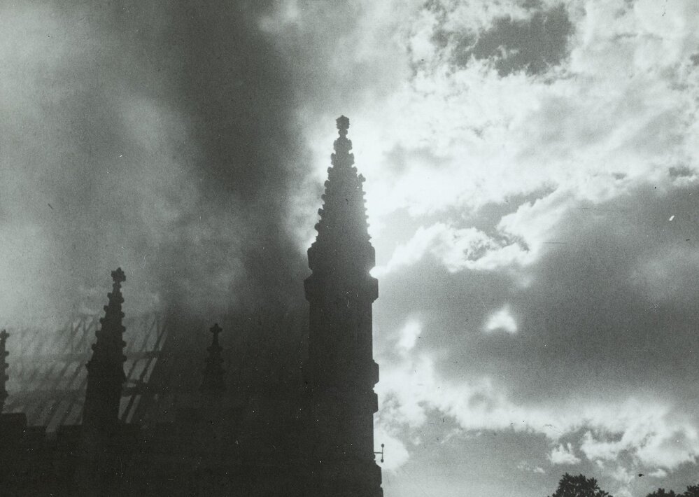 Old Wilson Hall Fire, University of Melbourne