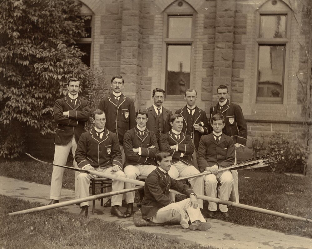Ormond College boat crew, University of Melbourne, 22 May 1901.