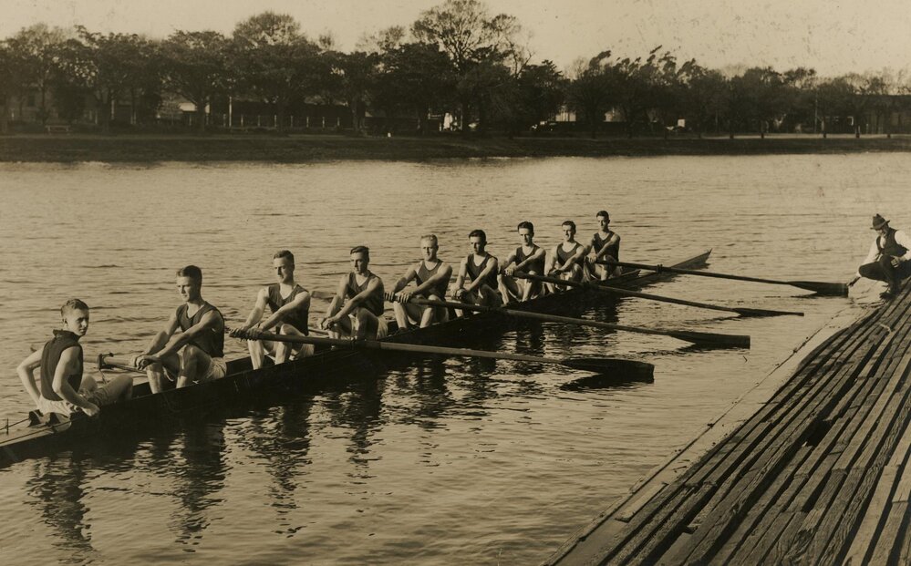 Queen's College Rowing Crew, University of Melbourne, 1927.