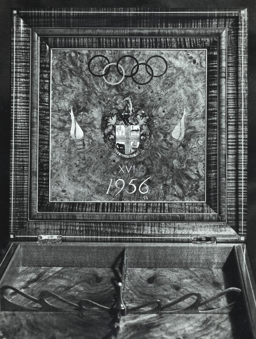 Souvenir boxes from the Olympic Games, Melbourne, 1956.