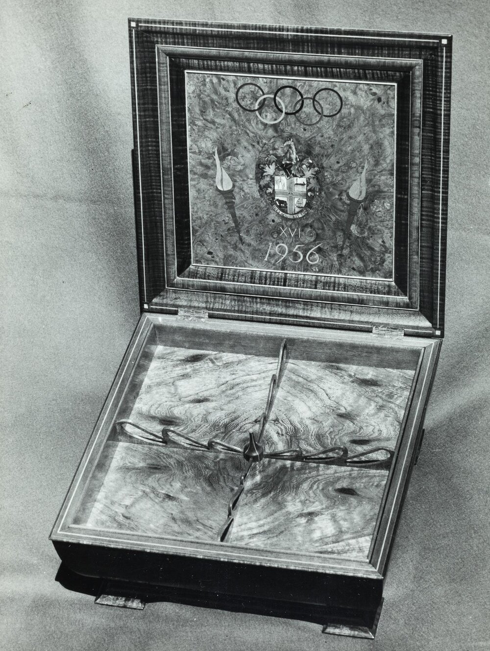 Souvenir boxes from the Olympic Games, Melbourne, 1956.