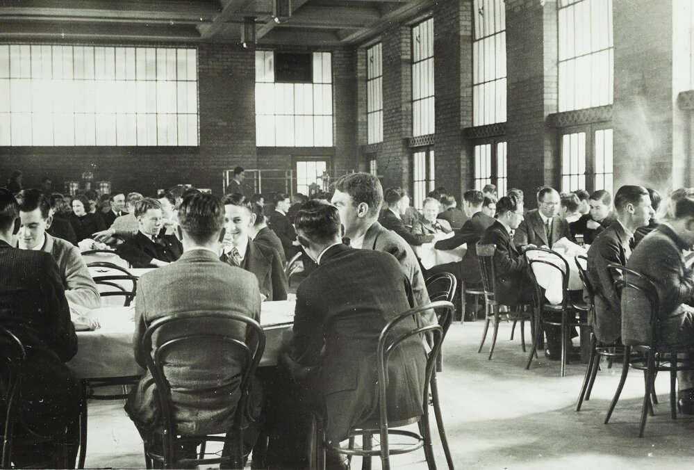 Students and staff in Cafeteria, University of Melbourne, 1938.