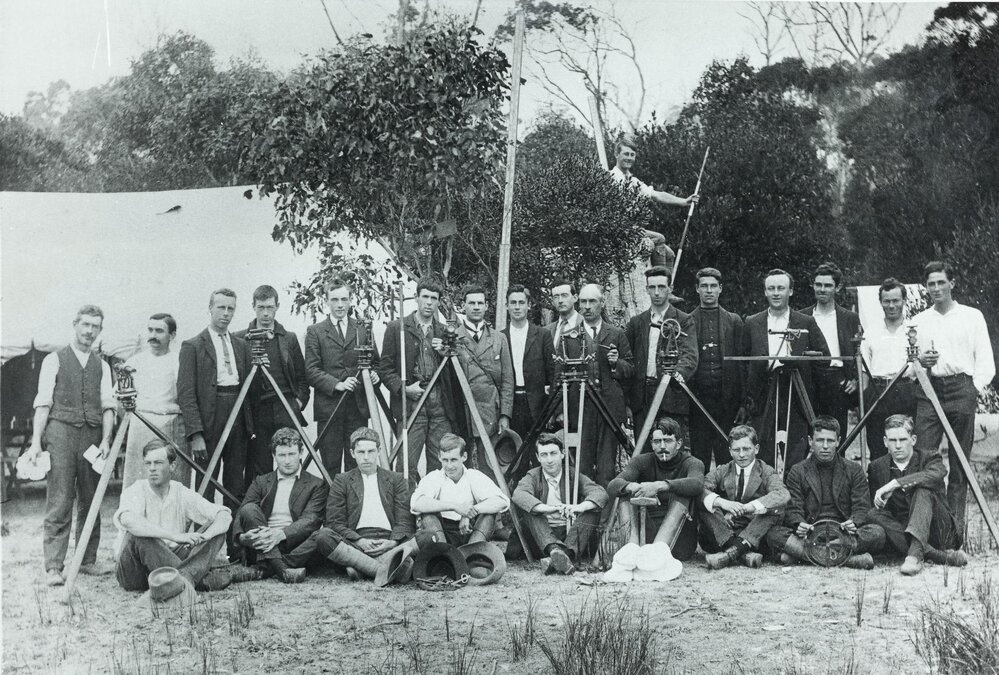 Survey camp, University of Melbourne, 1910.