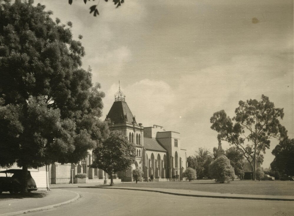 Union House from south east, University of Melbourne, circa 1956.