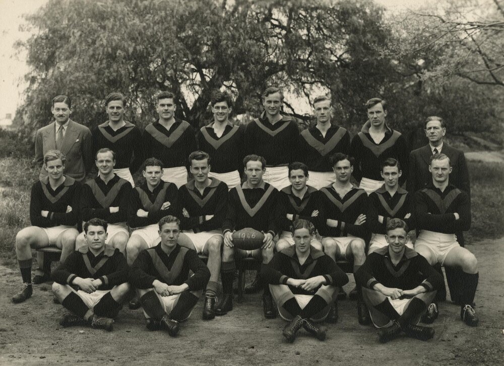University of Melbourne 'A' Grade Football Premiers, circa 1946.