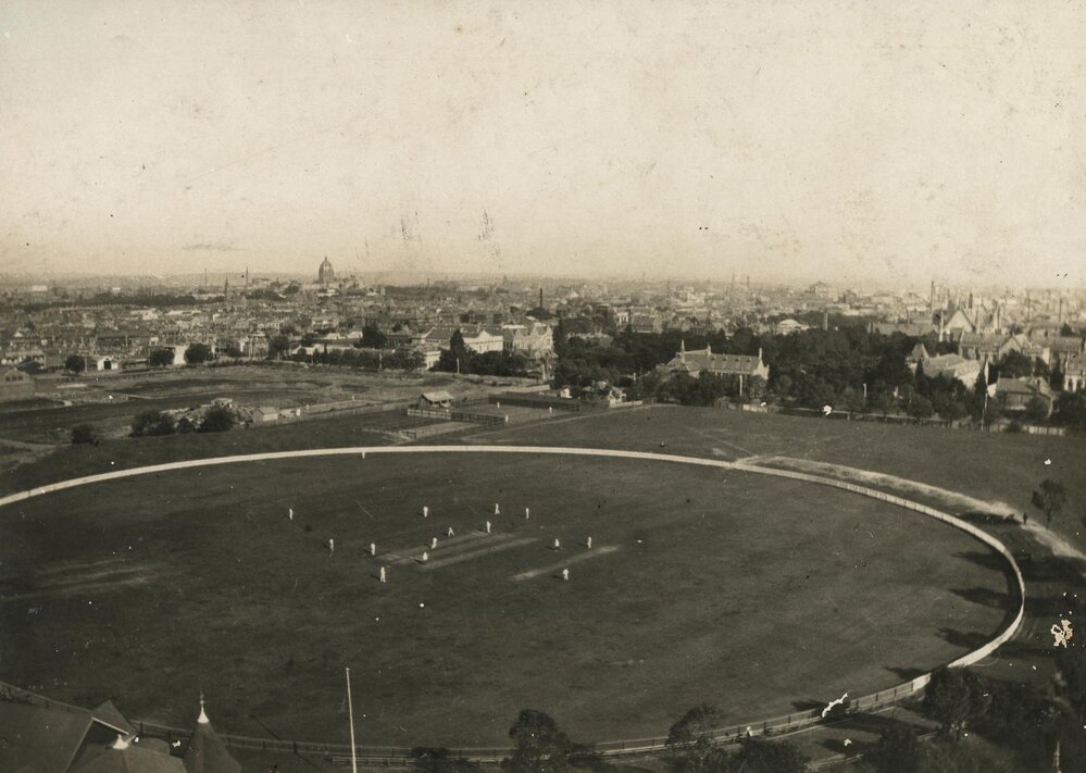 View from Ormond College Tower, University of Melbourne, 29 March 1919.