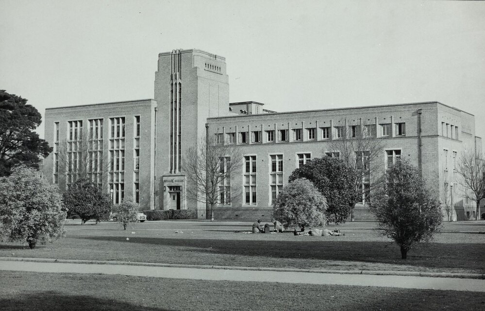 View of Chemistry building from north, University of Melbourne, circa 1950.