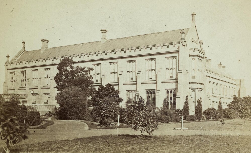 View of Law School or Main building, University of Melbourne.