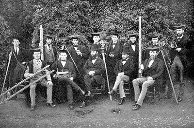 William Charles Kernot and students, University of Melbourne, circa 1875.