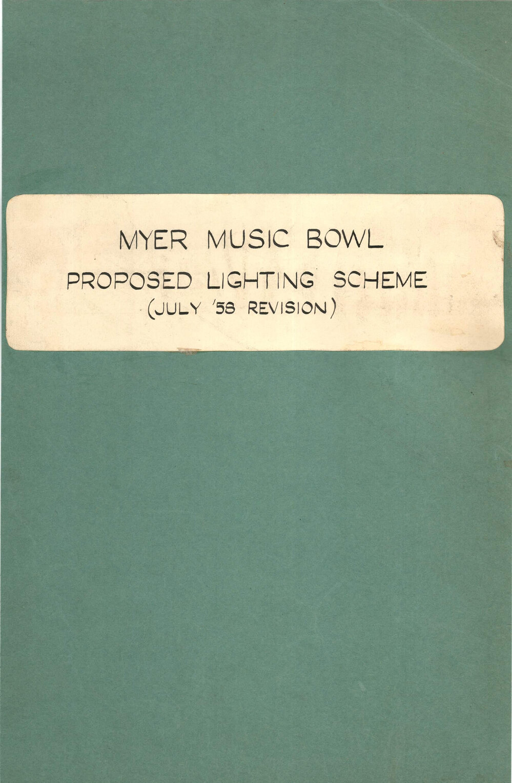 Lighting Scheme (revision) Sidney Myer Music Bowl