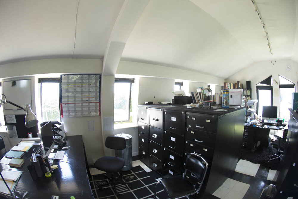 [Office interior]