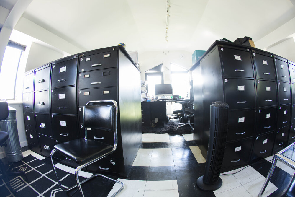 [Office interior]