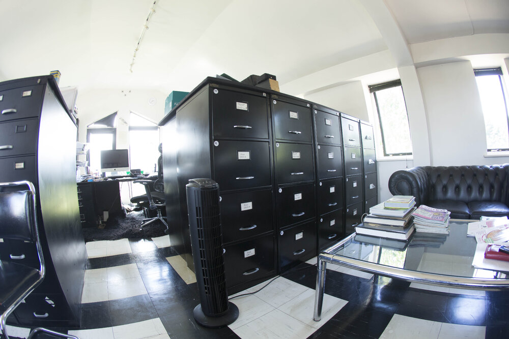 [Office interior]