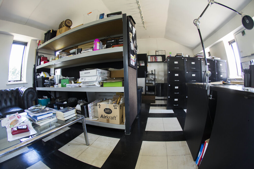 [Office interior]