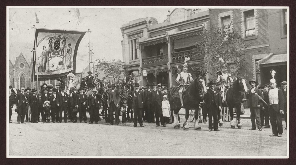 Eight hour day procession - United Tinsmiths Union.