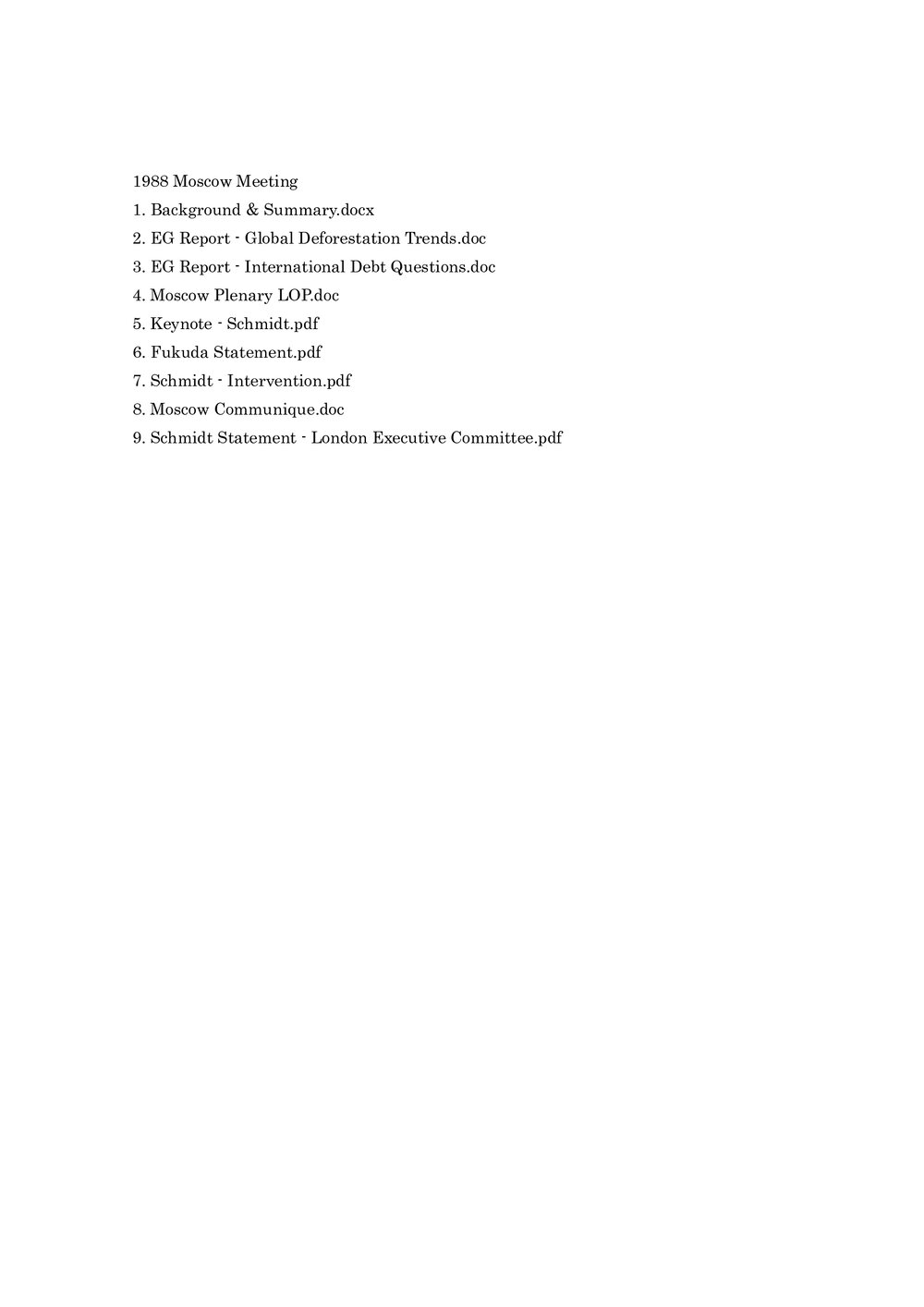 1988 Moscow Meeting [index]