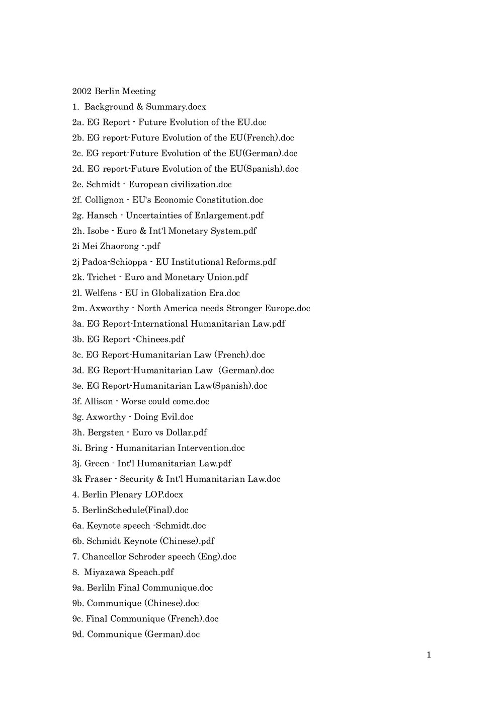 2002 Berlin Meeting [index]