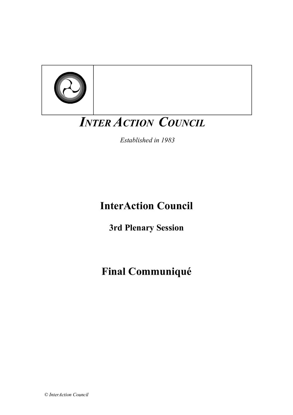 8. Third Paris Communique