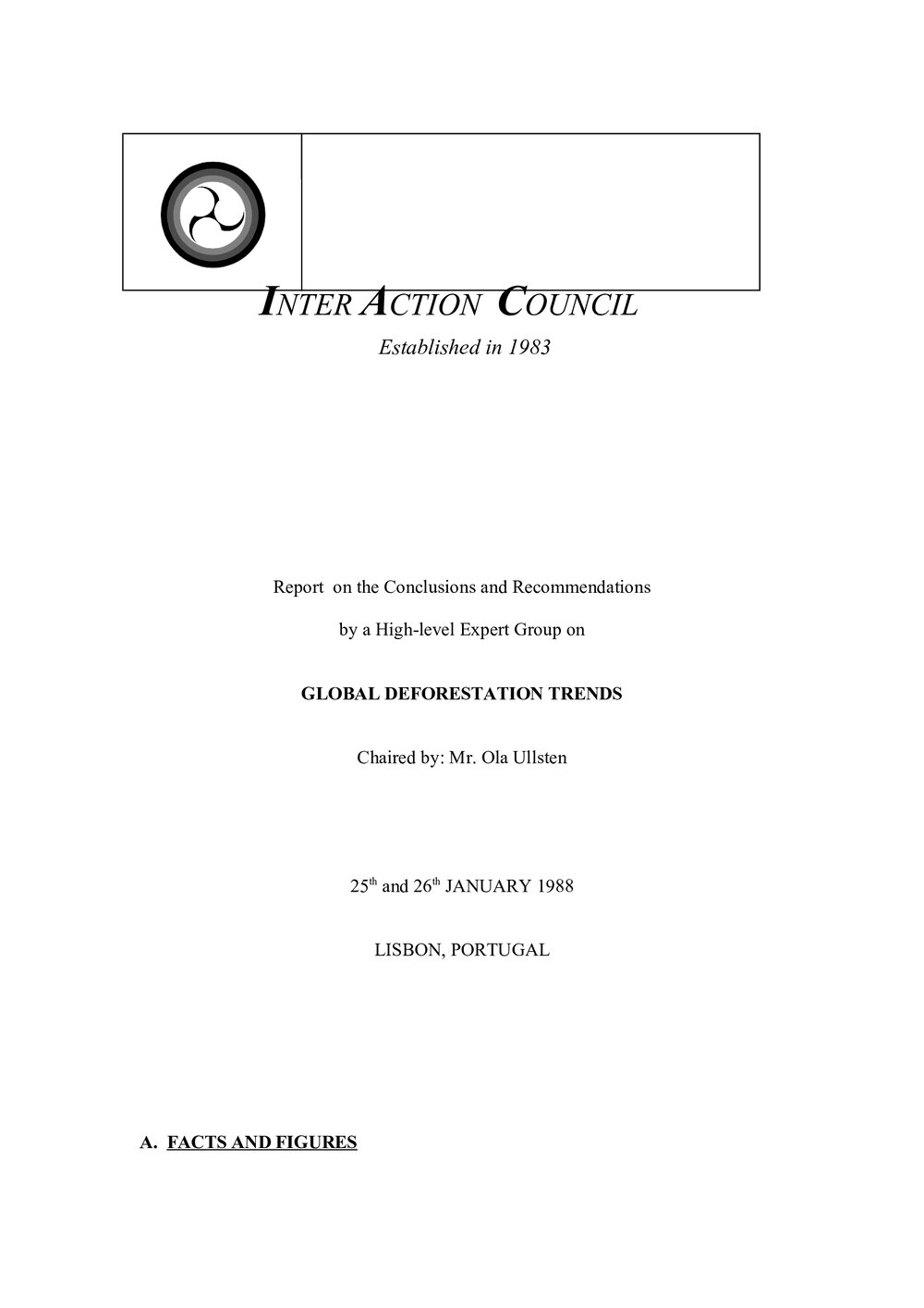 2. EG [expert group] Report - Global Deforestation Trends