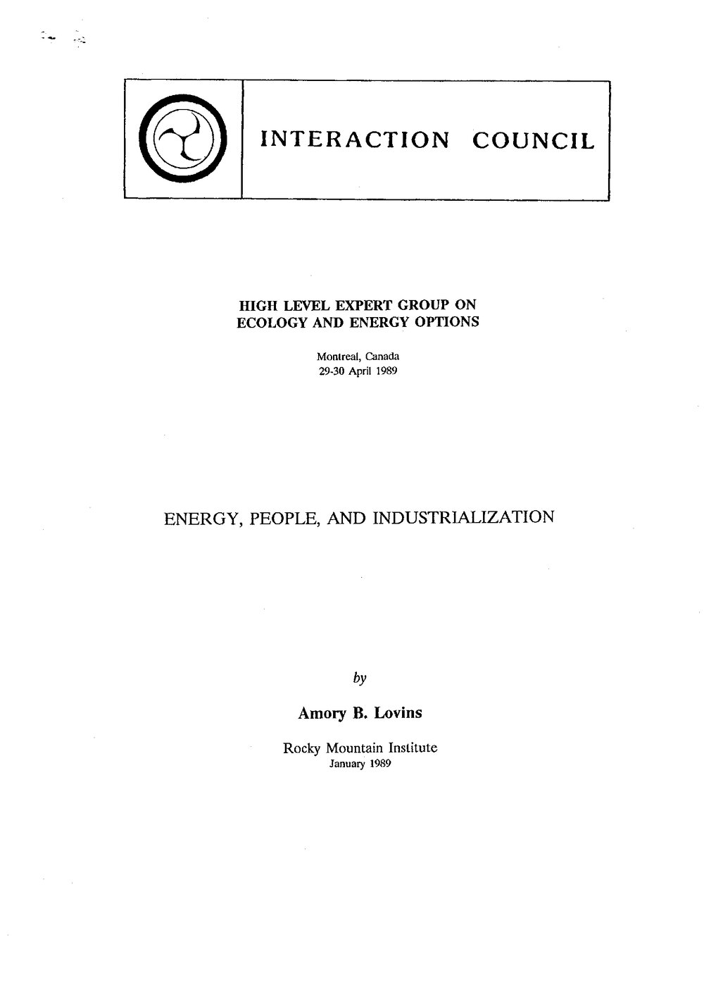 2e. LOVINS  Ecology &amp; Energy Options
