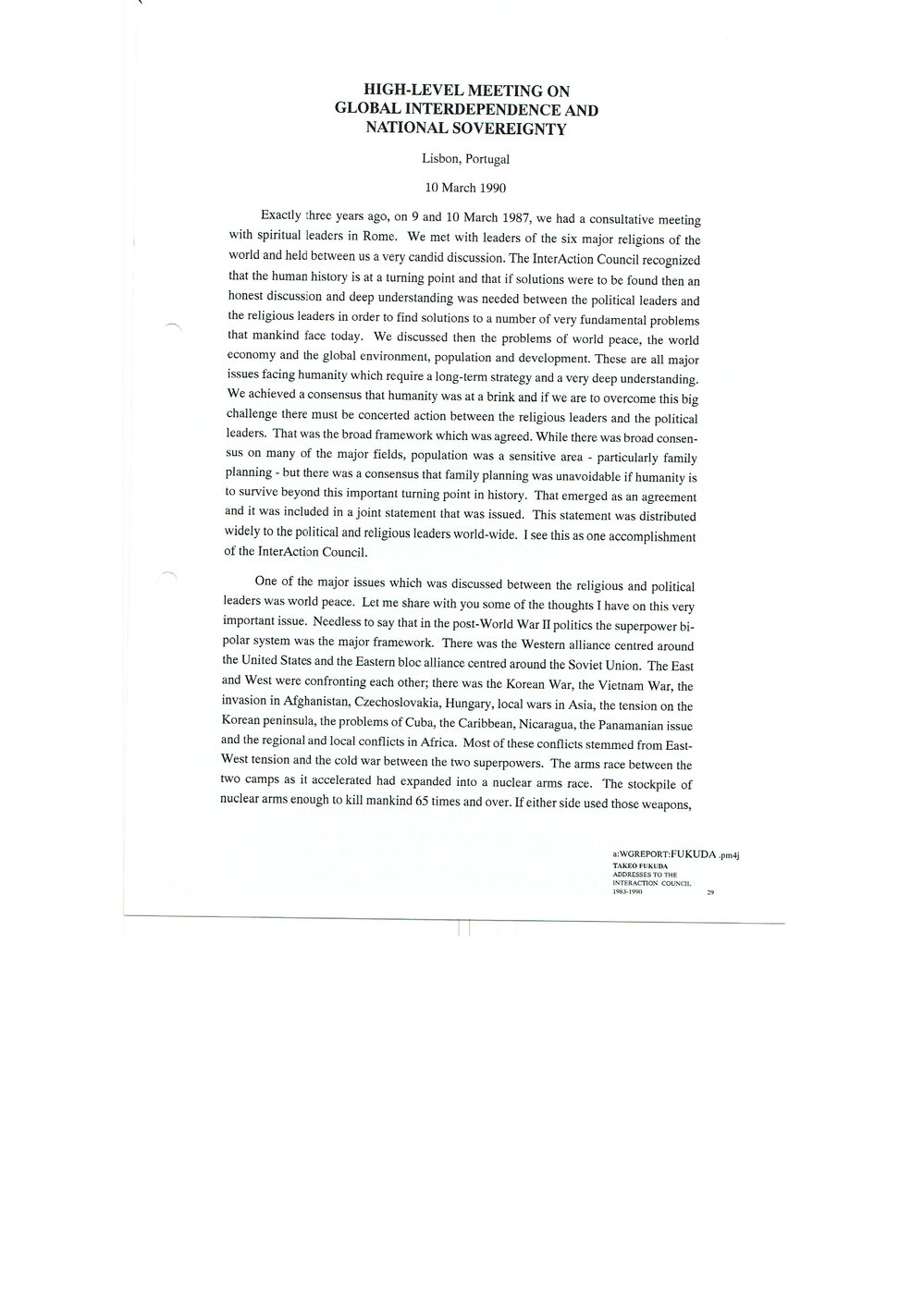 3c. Fukuda Statement