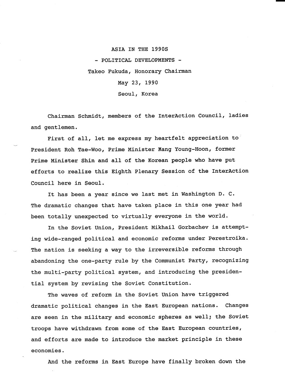 7. Fukuda Statement
