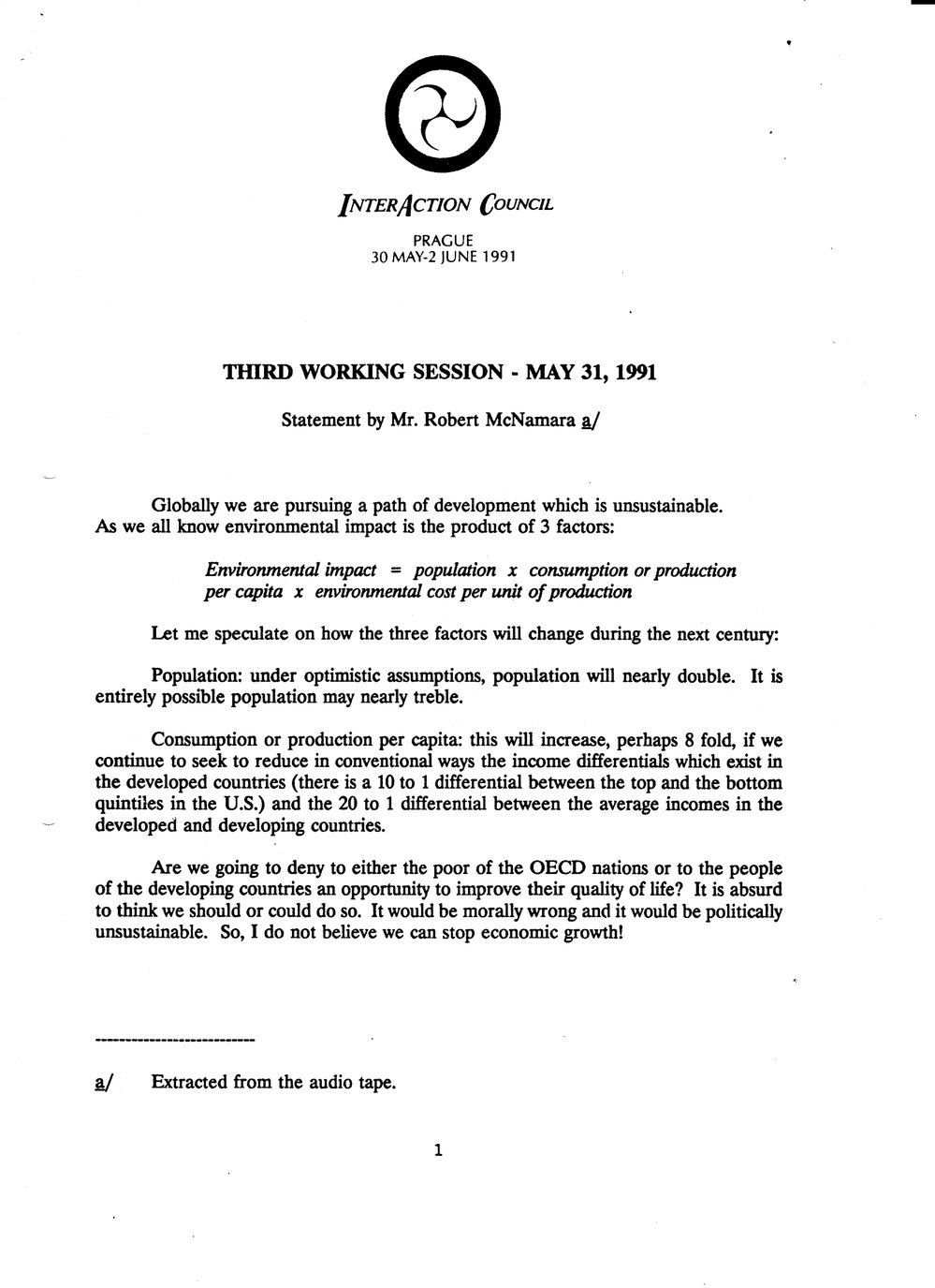 11.McNamara Statement