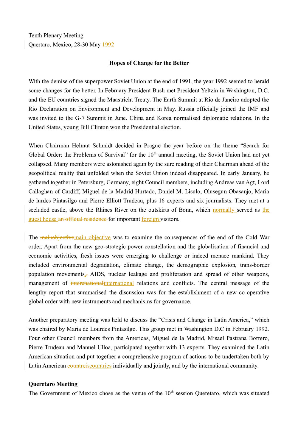 1.Mexico Meeting - Background &amp; Summary