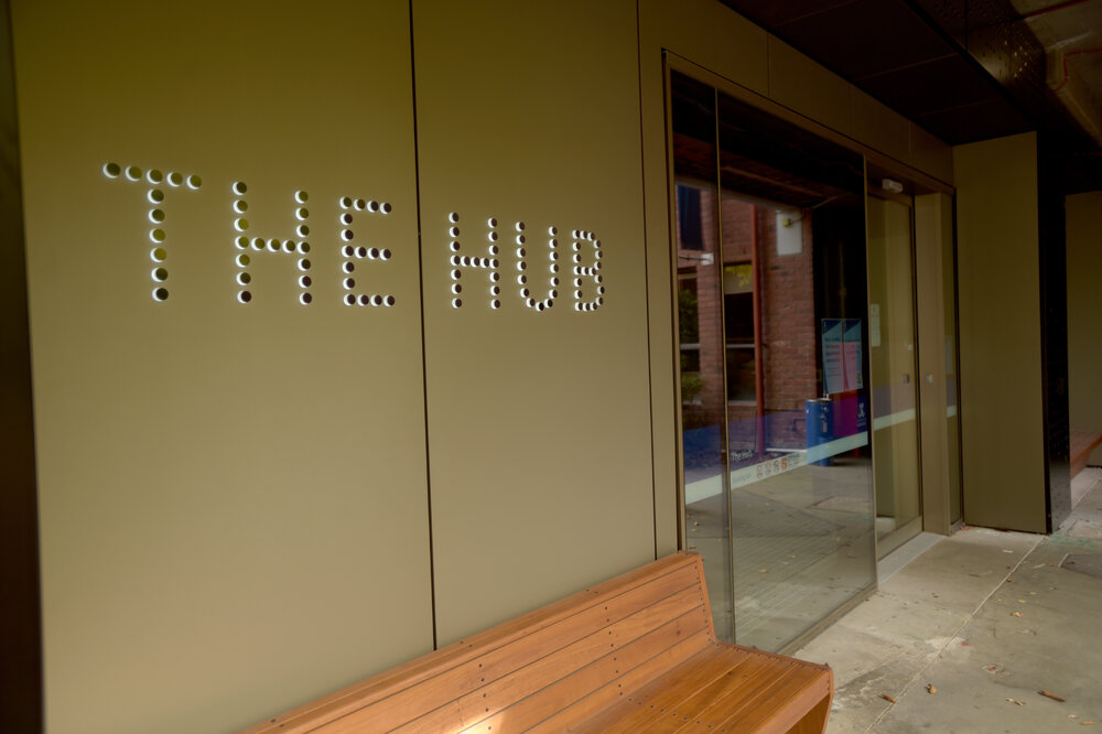 Southbank Campus during COVID lockdown - The Hub closed during stage 3 and 4 restrictions