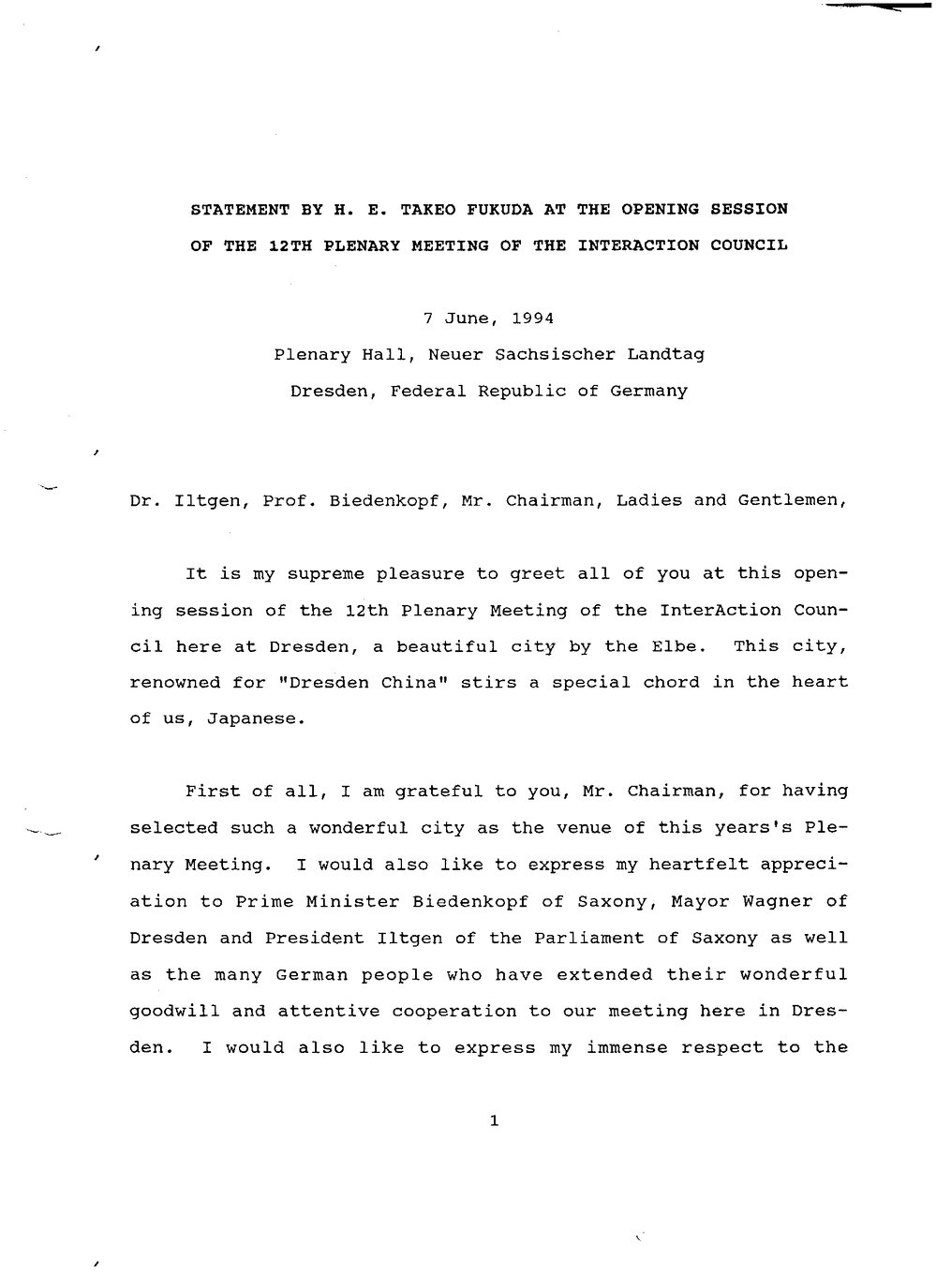 10. Fukuda Statement