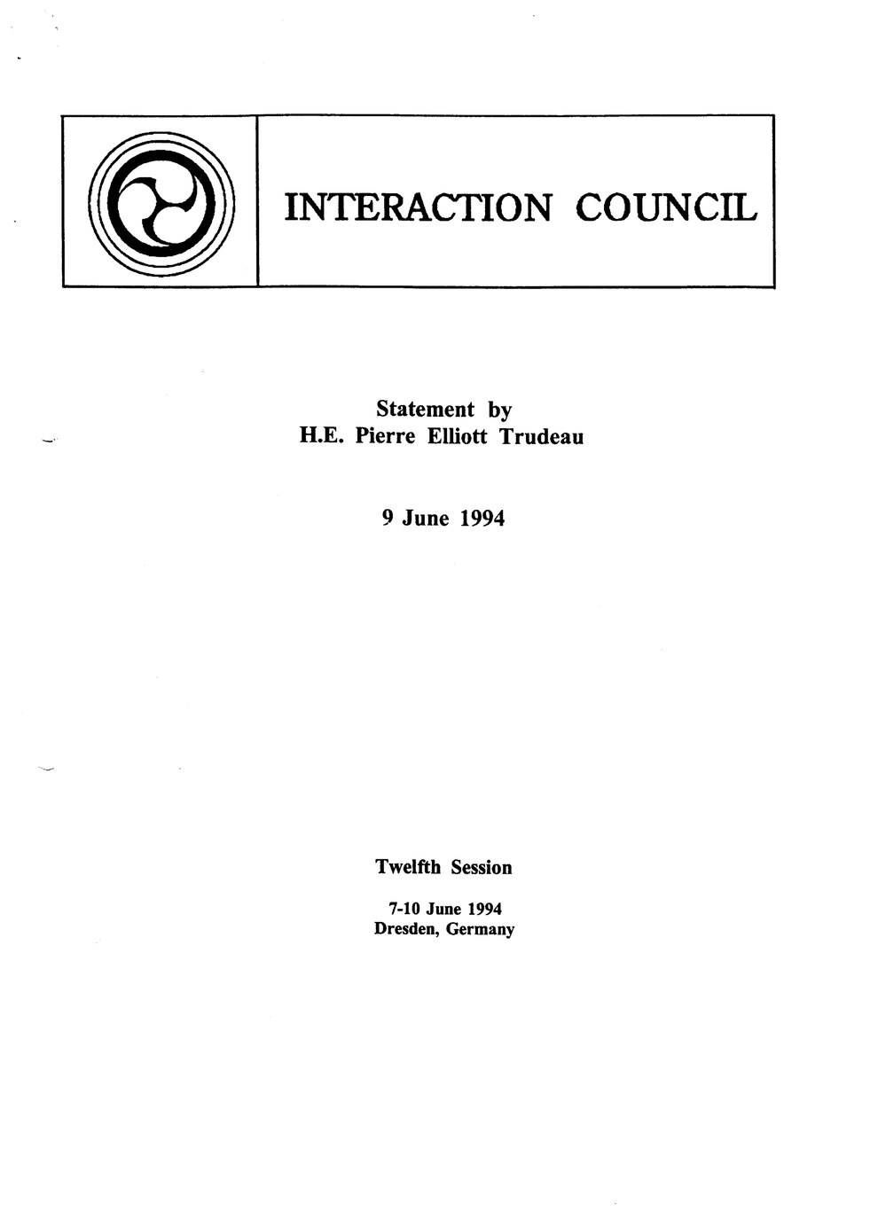 18. Trudeau Statement