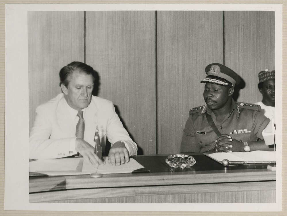 [Malcolm Fraser's Prime Ministerial visit to Nigeria]