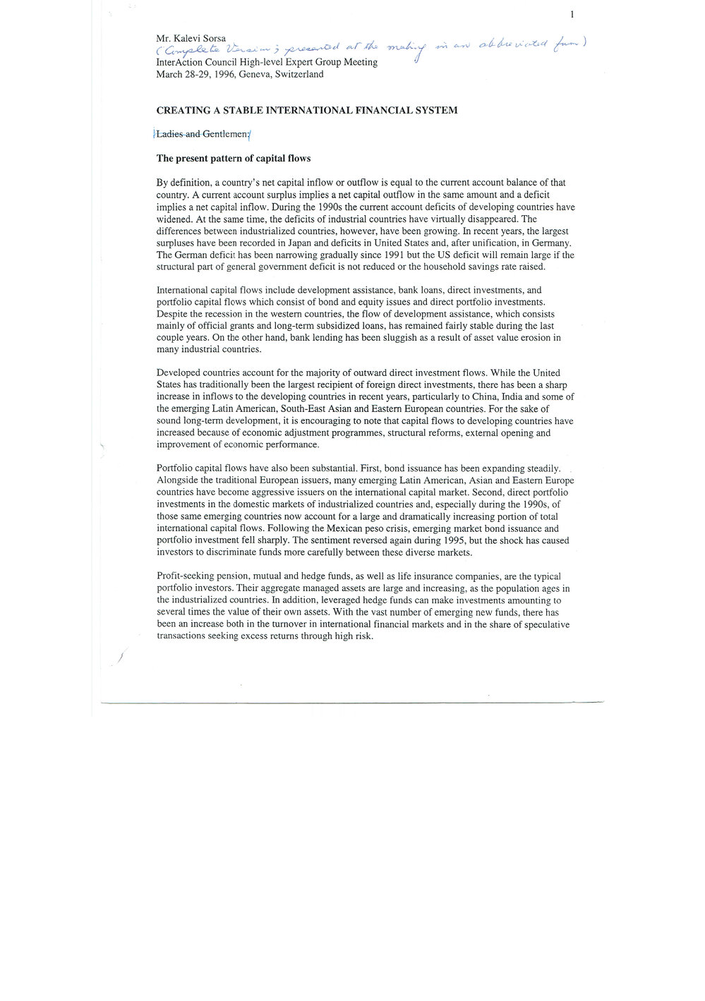 3d. Sorsa - Creating a Stable International Financial System