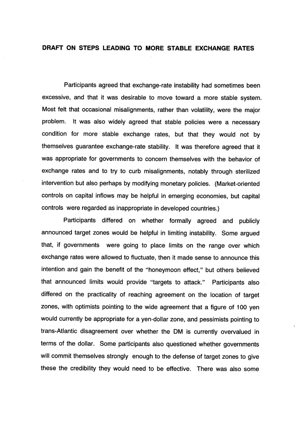 3e. Williamson Steps leading to more stable exchange rates