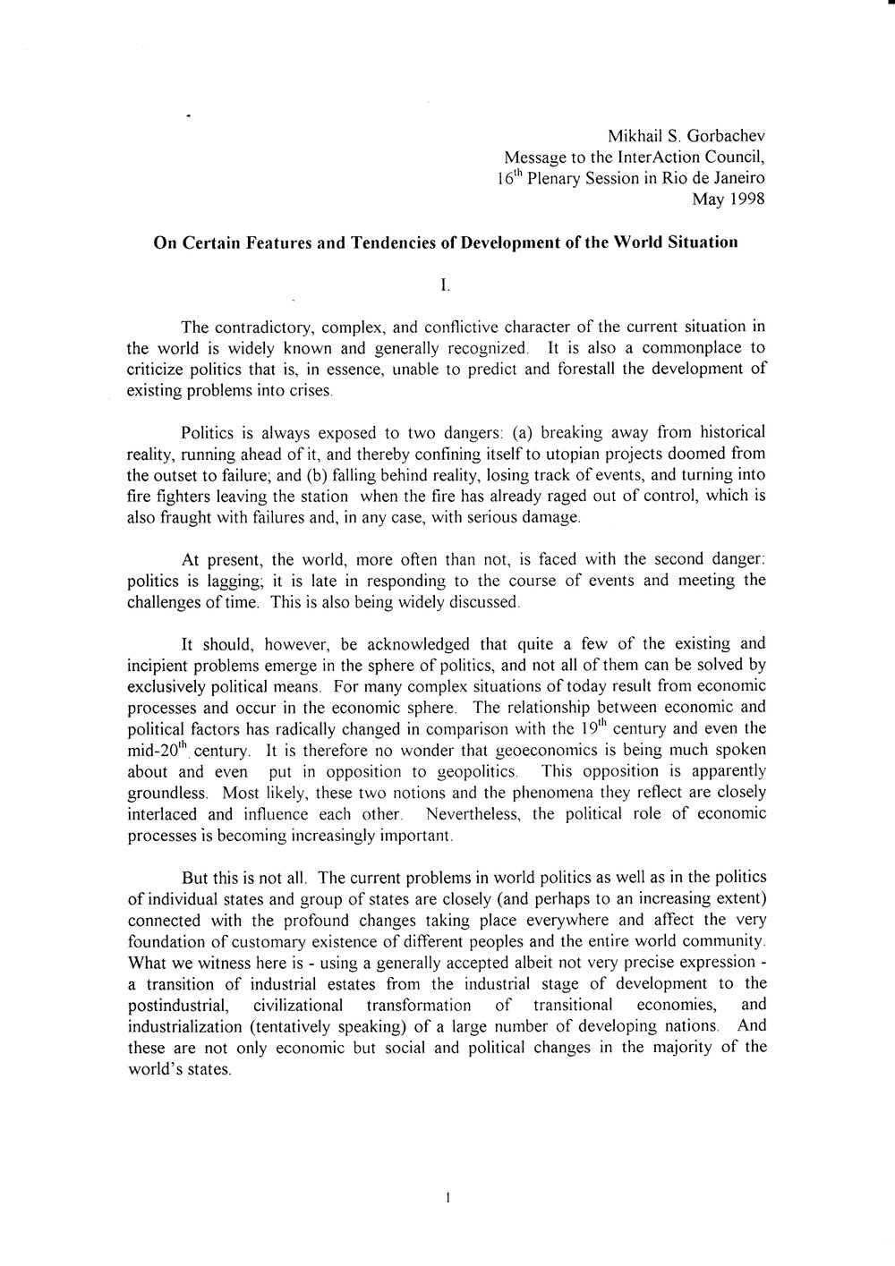 6 Gorbachev Message