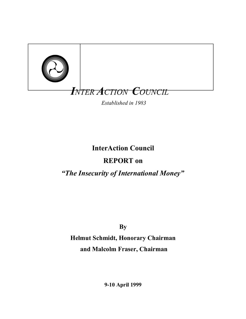 2a. EG [expert group] Report-The Insecurity of International Money