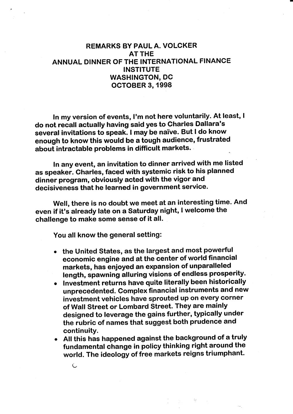 2n. VOLCKER Speech