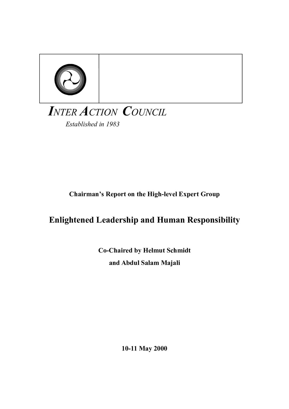 3a. EG [expert group] Report-Enlightened Leadership and Human Responsibility