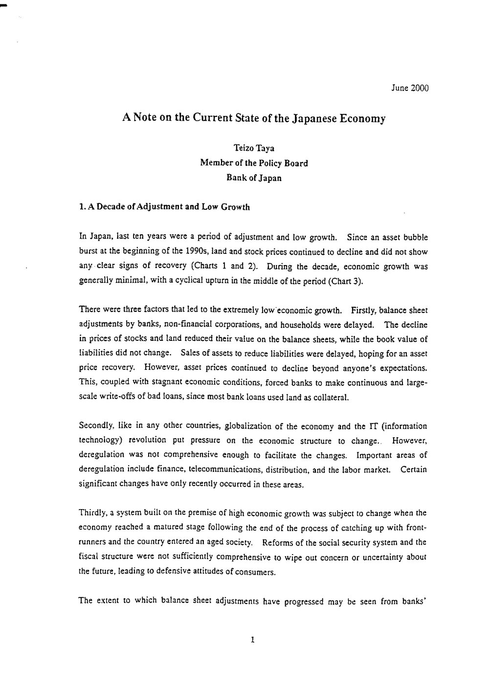 10. Taya Japanese Economy