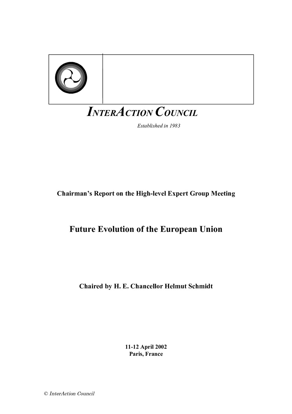 2a. EG [expert group] Report - Future Evolution of the EU