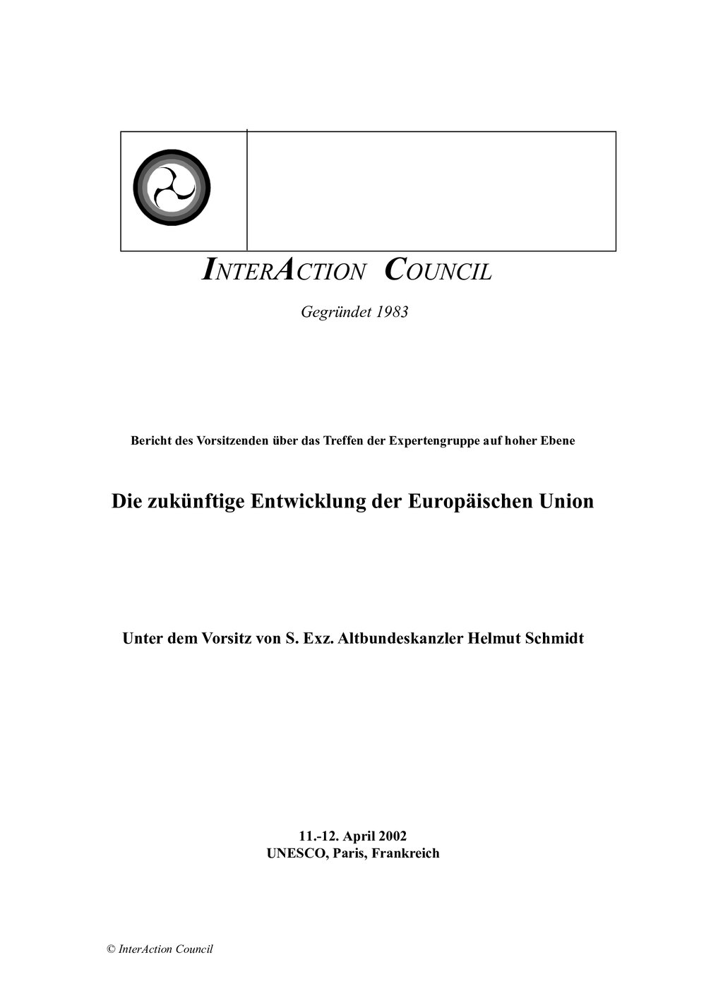 2c. EG [expert group] report-Future Evolution of the EU(German)