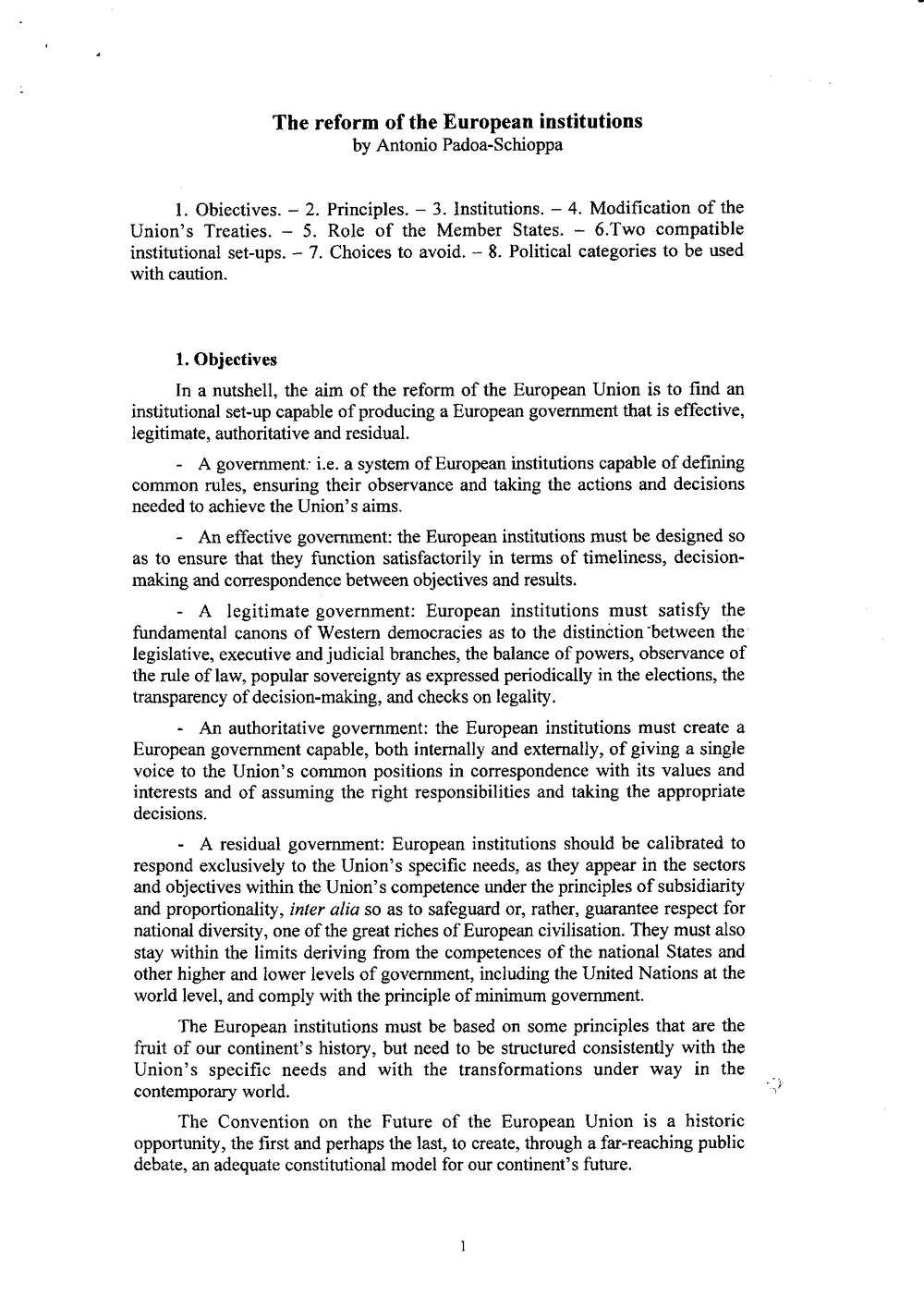 2j Padoa-Schioppa - EU Institutional Reforms