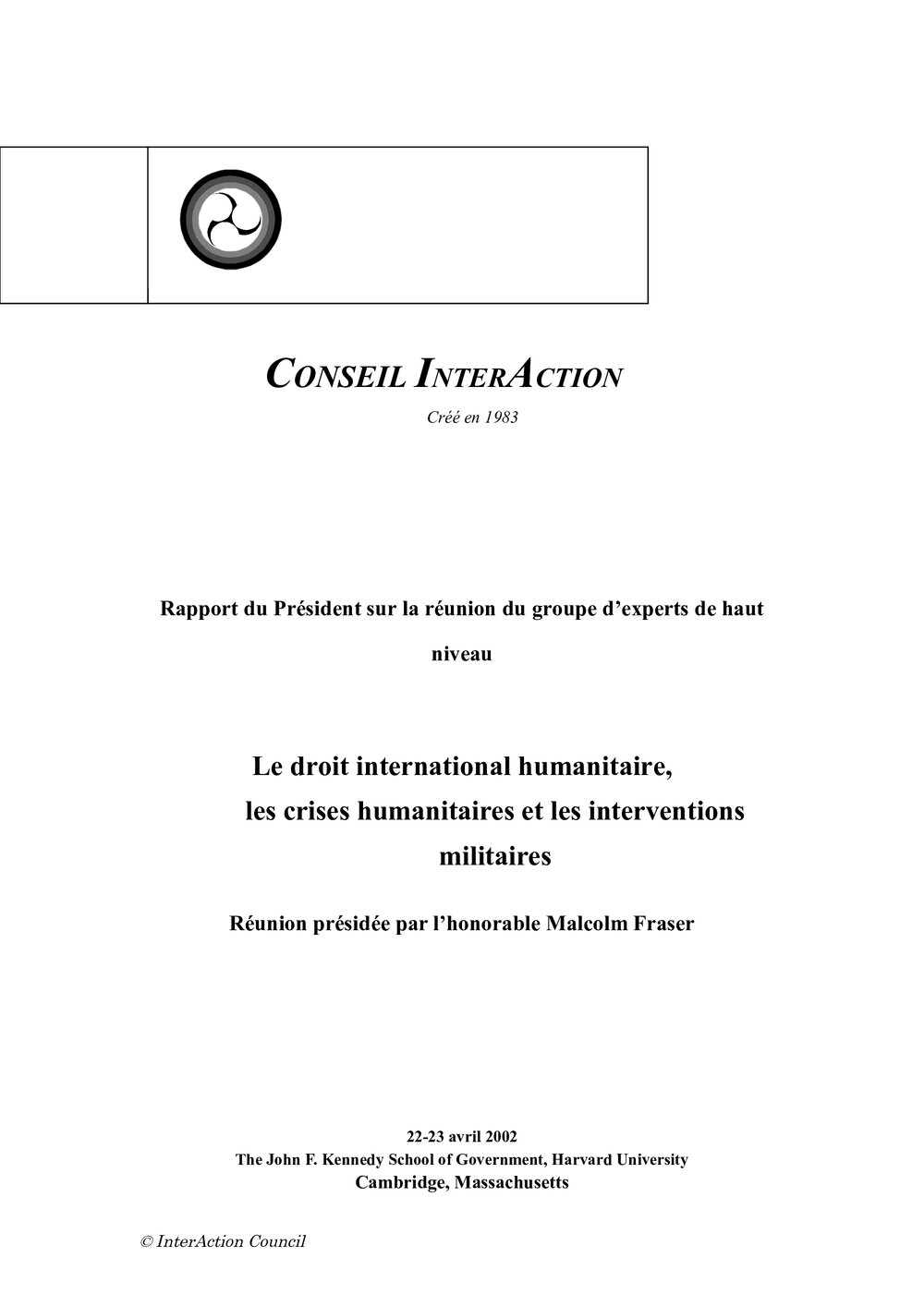 3c. EG [expert group] Report-Humanitarian Law (French)