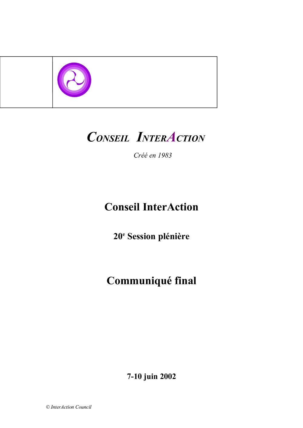 9c. Final Communique (French)