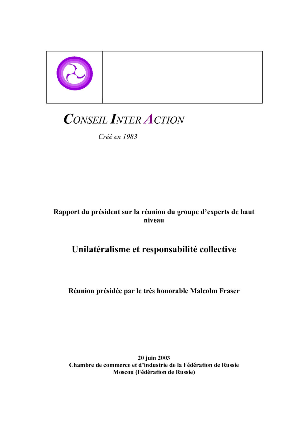 3b. EG [expert group] Report (French)