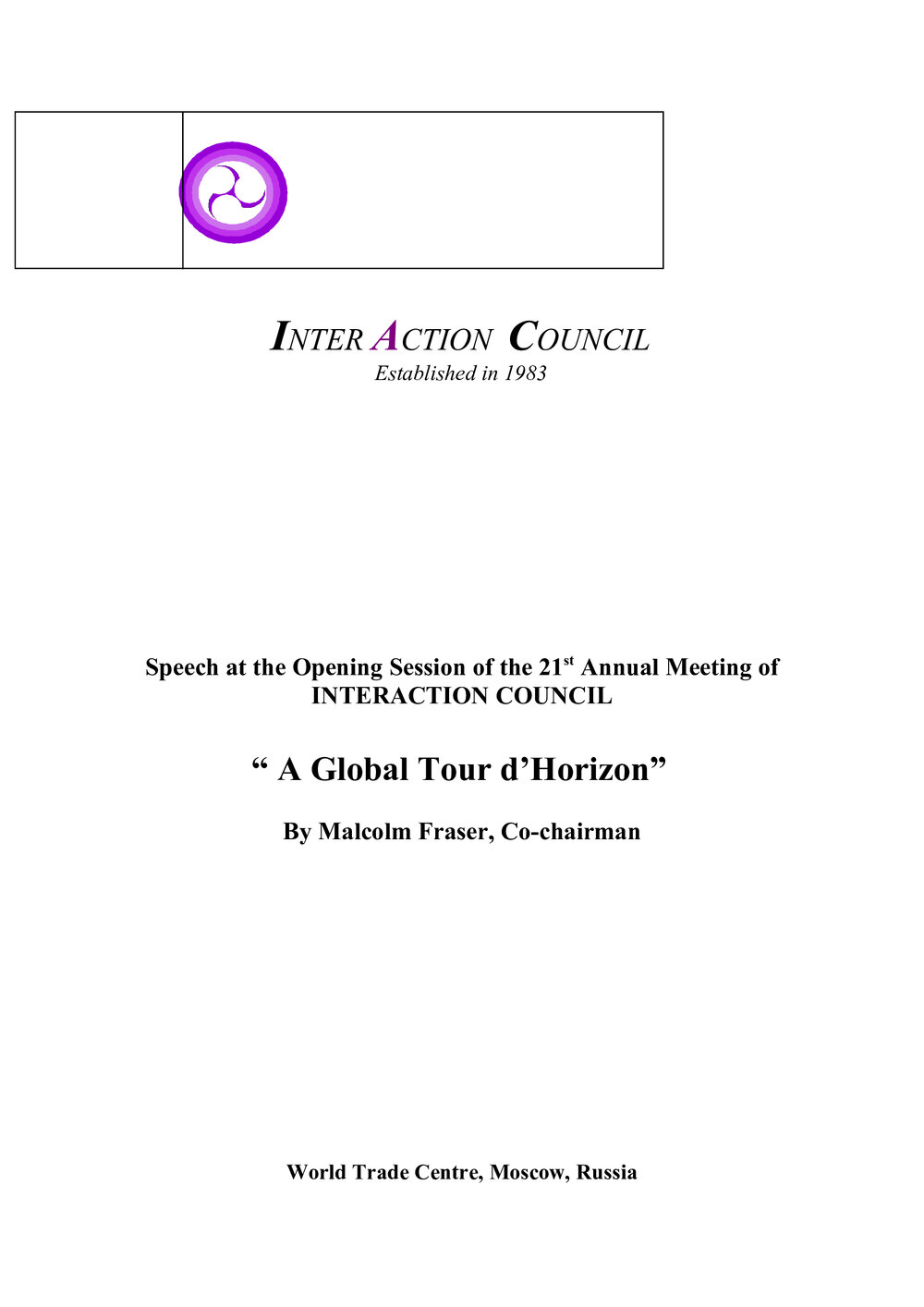 6. Keynote speech-Fraser