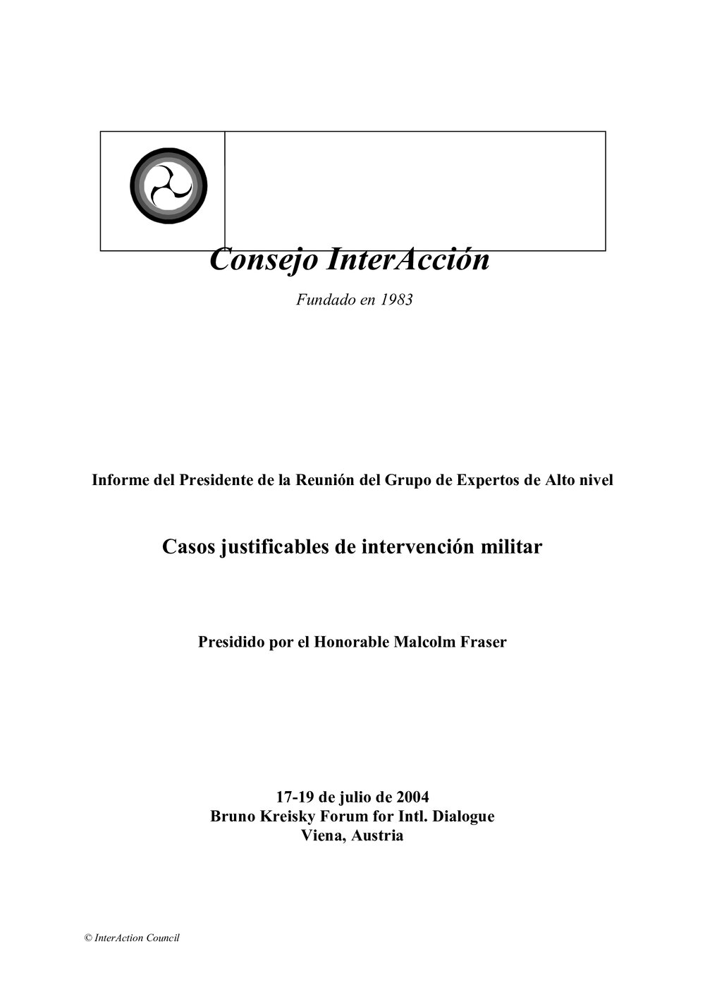 3c. EG [expert group] Report - Military Intervention (Spanish)