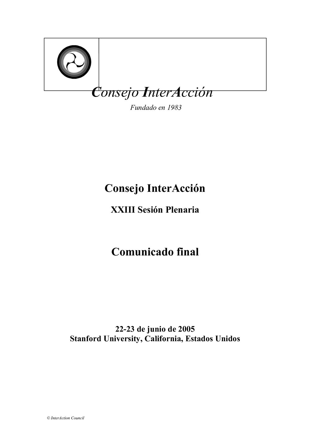 13c. Stanford Communique (Spanish)