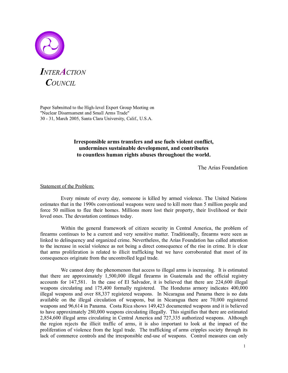 2e. Arias -Irresponsible arms transfer